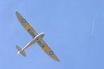 BGA3240 @ EGTH - Point of release the Sedburgh TX.1 glider flies free over Old Warden during the  Vintage Airshow 2023 - by Chris Holtby
