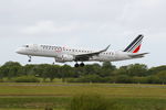 F-HBLP @ LFRB - Embraer 190 STD, Landing rwy 25L, Brest-Bretagne airport (LFRB-BES) - by Yves-Q
