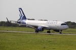 SX-DGZ @ LFRB - Airbus A320-232, Taxiing rwy 25L, Brest-Bretagne airport (LFRB-BES) - by Yves-Q