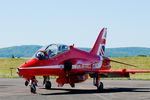 XX177 @ LFSX - Red Arrows Hawker Siddeley Hawk T.1, Flight line, Luxeuil-St Sauveur Air Base 116 (LFSX) - by Yves-Q