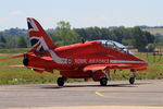 XX319 @ LFSX - Red Arrows Hawker Siddeley Hawk T.1A, Luxeuil-Saint Sauveur Air Base 116 (LFSX) - by Yves-Q