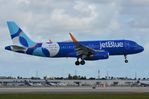 N821JB @ KMIA - Jetblue A320 Blue Yorker arriving - by FerryPNL