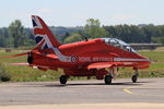 XX219 @ LFSX - Red Arrows Hawker Siddeley Hawk T.1A, Taxiing, Luxeuil-Saint Sauveur Air Base 116 (LFSX) - by Yves-Q