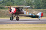 LX-NIE @ LFSI - Nieuport 28 C.1 Replica, Taxiing rwy 29, St Dizier-Robinson Air Base 113 (LFSI) - by Yves-Q