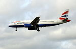 G-EUUX @ EGLL - Airbus A320-232 landing at London Heathrow.