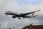 G-XWBJ @ EGLL - Airbus A350-1041 landing at London Heathrow.