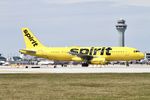 N604NK @ KORD - A320 Spirit Airlines Airbus A320-232 N604NK NKS1177 RSW-ORD - by Mark Kalfas