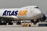 N859GT @ KORD - B748 Atlas Air Boeing 747-87UF N859GT GTI8102 DFW-ORD, arriving ORD during the Solar Eclipse - by Mark Kalfas