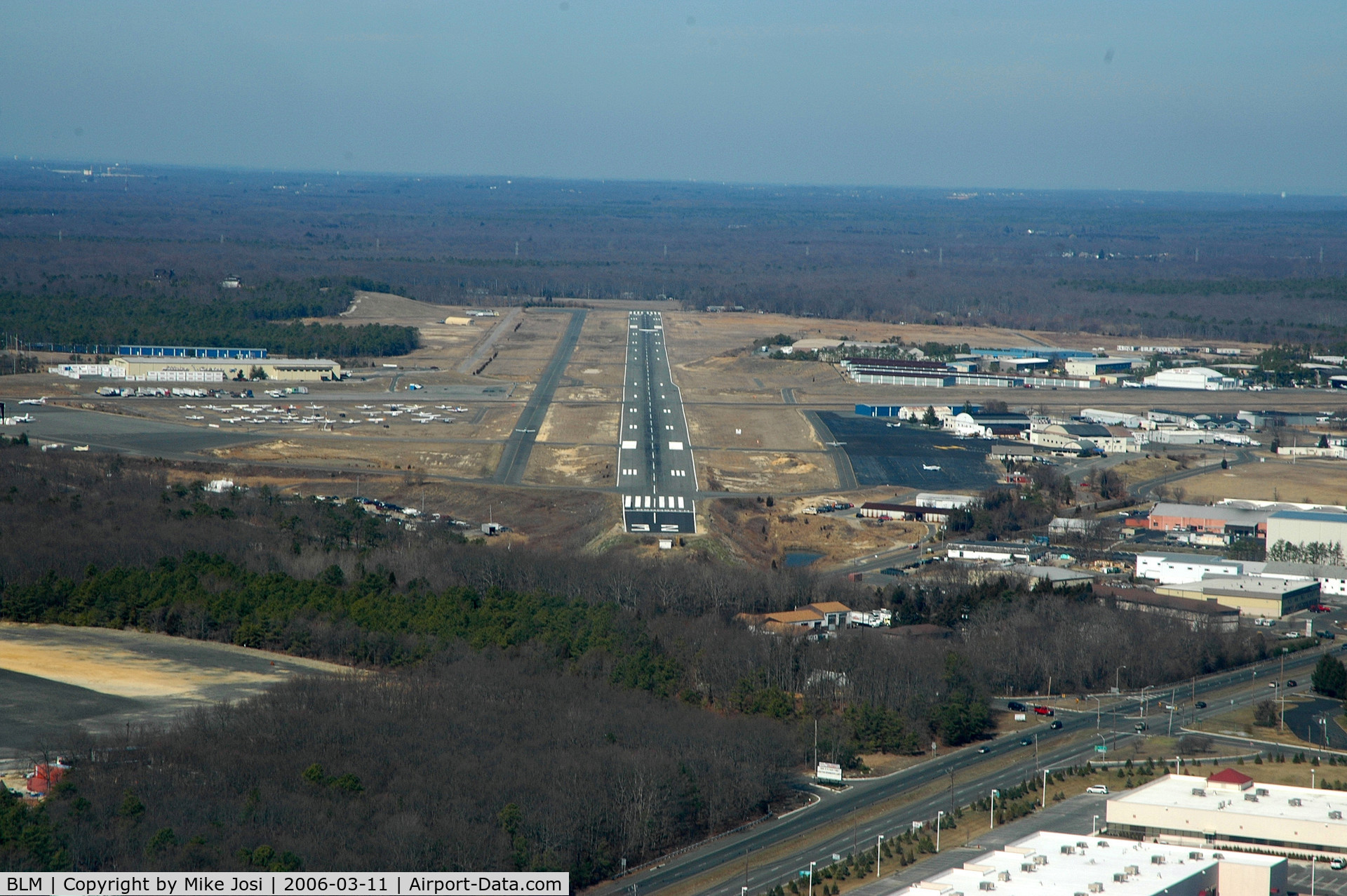 Monmouth Executive Airport (BLM) - On Final, Runway 32