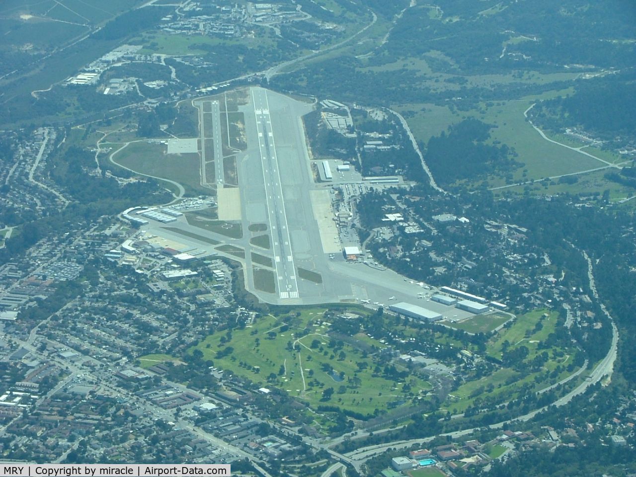 Monterey Regional Airport (MRY) - seen from shoreline