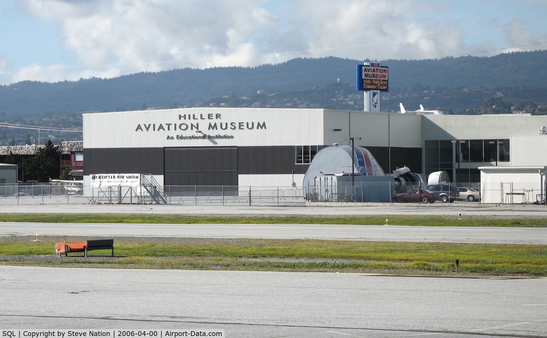 San Carlos Airport (SQL) - Hiller Air Museum Building at San Carlos Airport, CA