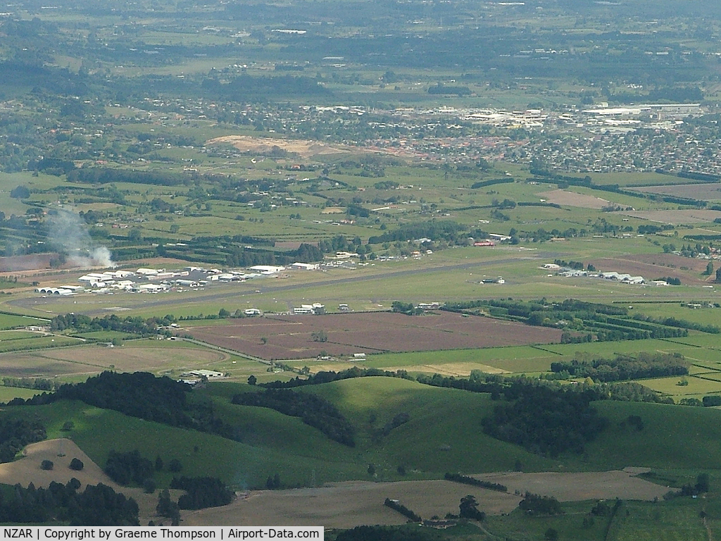 Ardmore Airport, Auckland New Zealand (NZAR) - Ardmore airfield as seen on approach to rwy 23 Auckland Intl.
