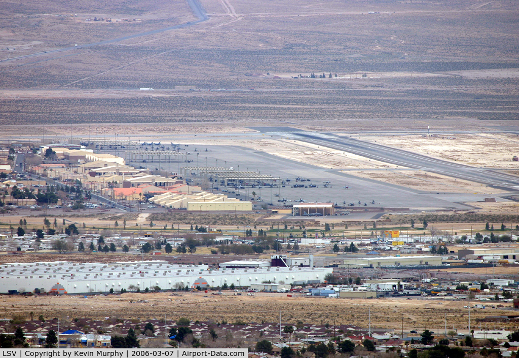 Nellis Afb Airport (LSV) - Nellis Air Force Base taken from on top of the Stratosphere in Las Vegas.