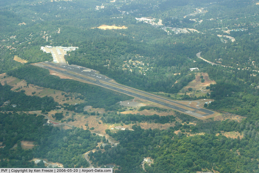 Placerville Airport (PVF) - Placerville from the SE.