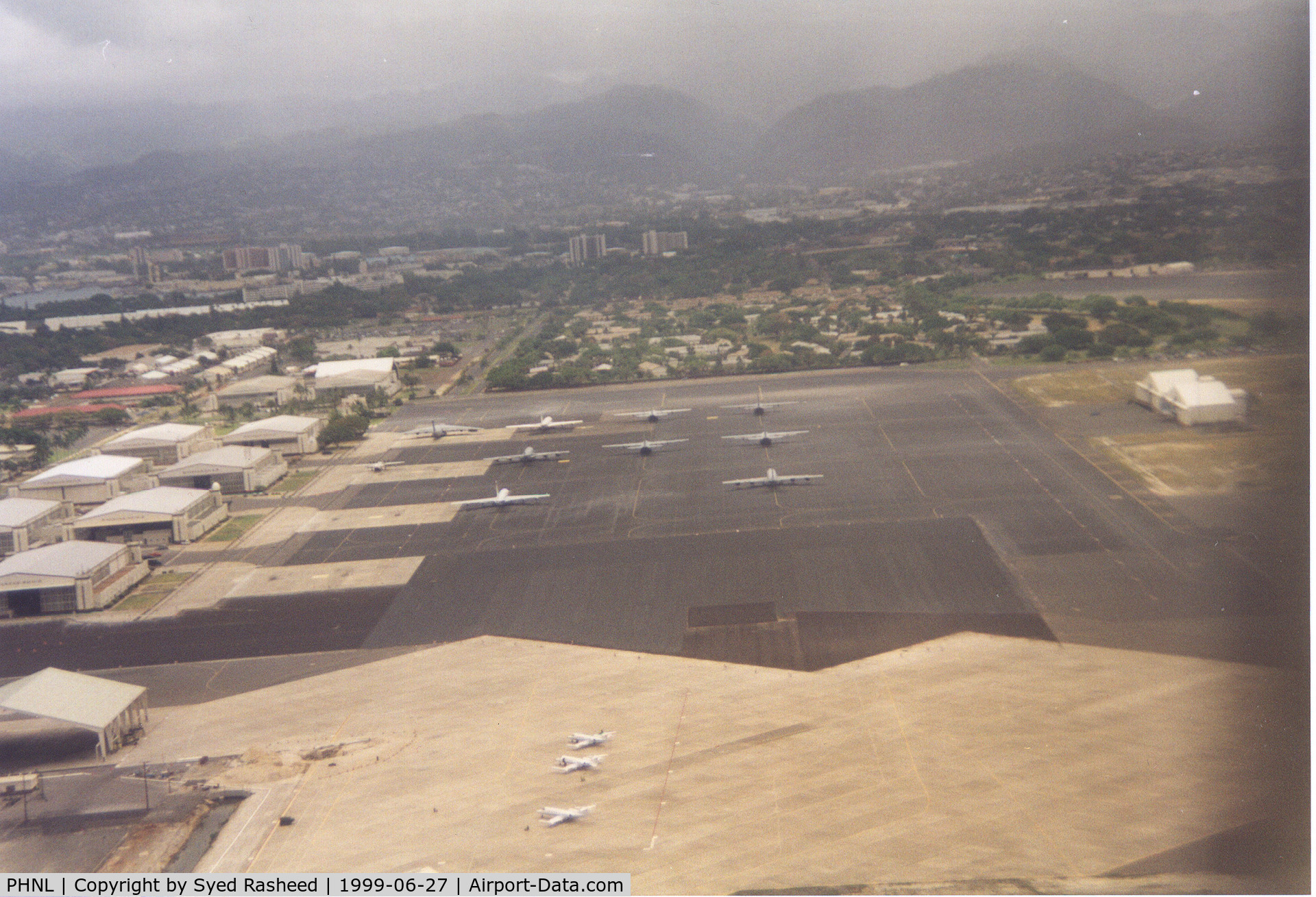 Honolulu International Airport, Honolulu, Hawaii United States (PHNL) - Hickam AFB - taken from N25AZ prior to Landing