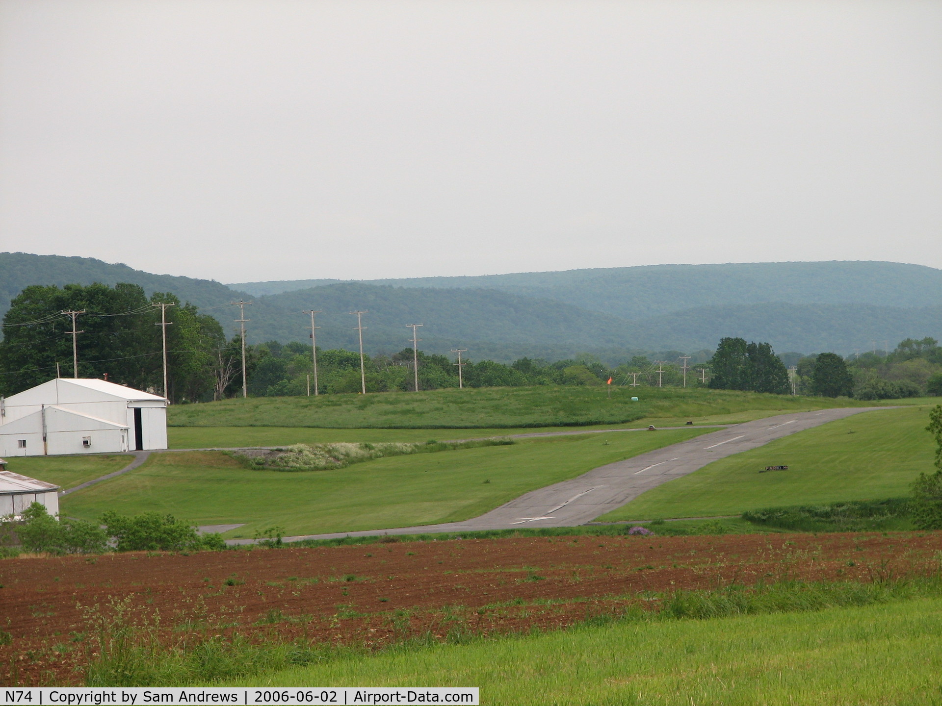 Penns Cave Airport (N74) - Looking east from the next hill over
