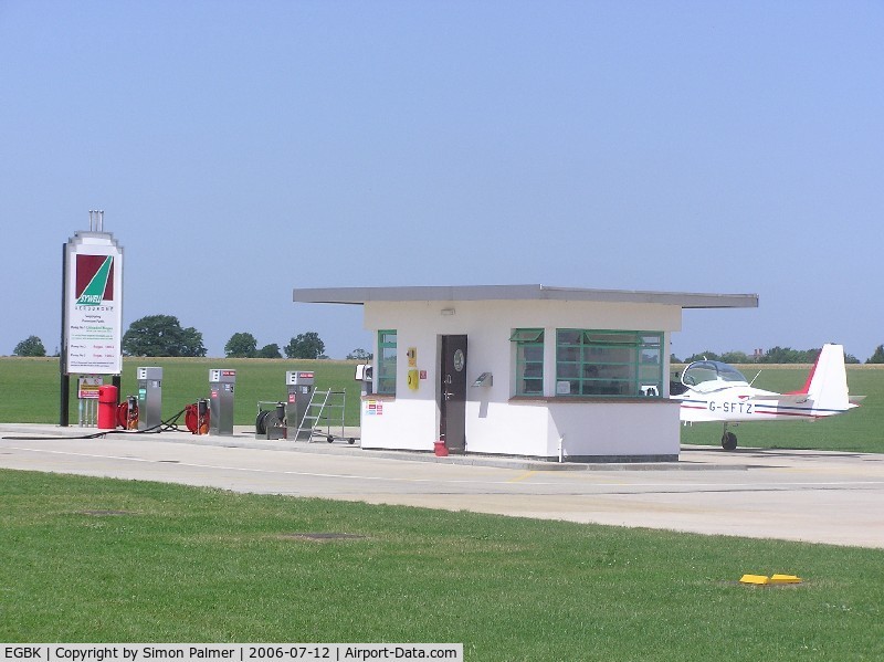 Sywell Aerodrome Airport, Northampton, England United Kingdom (EGBK) - Fuel pumps at Sywell, Firefly G-SFTZ filling up