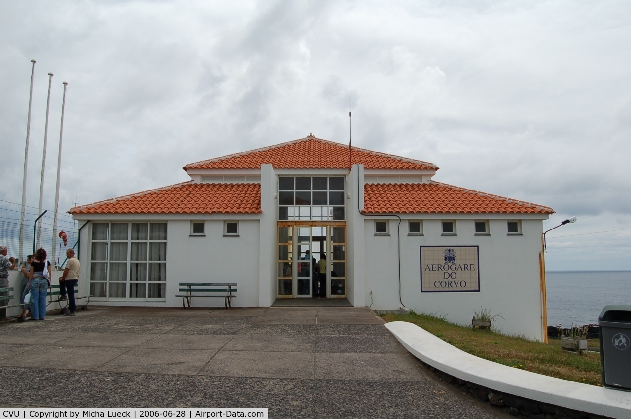 Corvo Airport, Corvo Island Portugal (CVU) - The tiny aiport building on the island of Corvu (landside)
