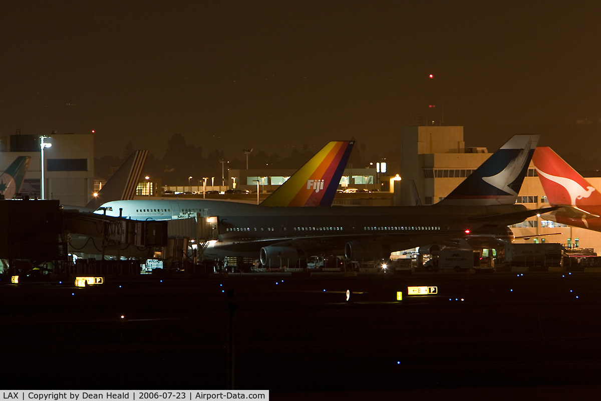 Los Angeles International Airport (LAX) - Bradley International Terminal at night.