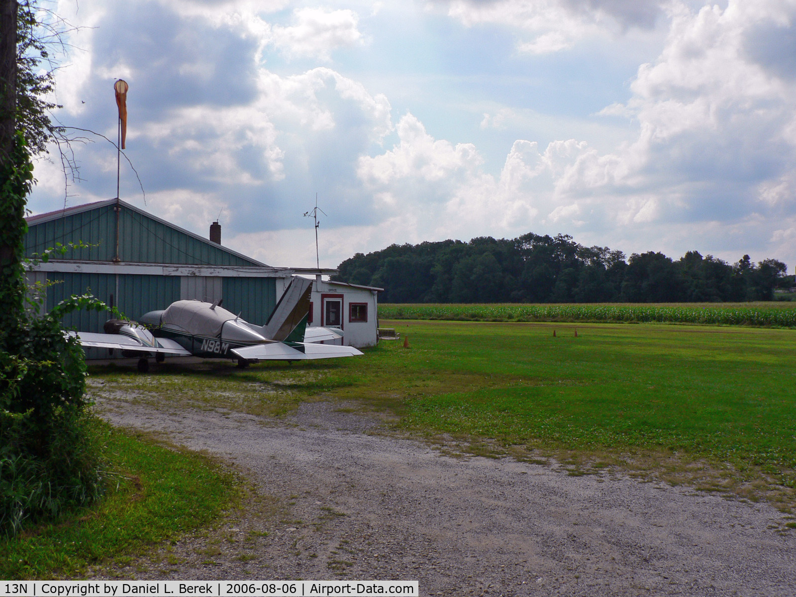 Trinca Airport (13N) - The modest office and the grass strip both lend a very rural feel to this little airport.