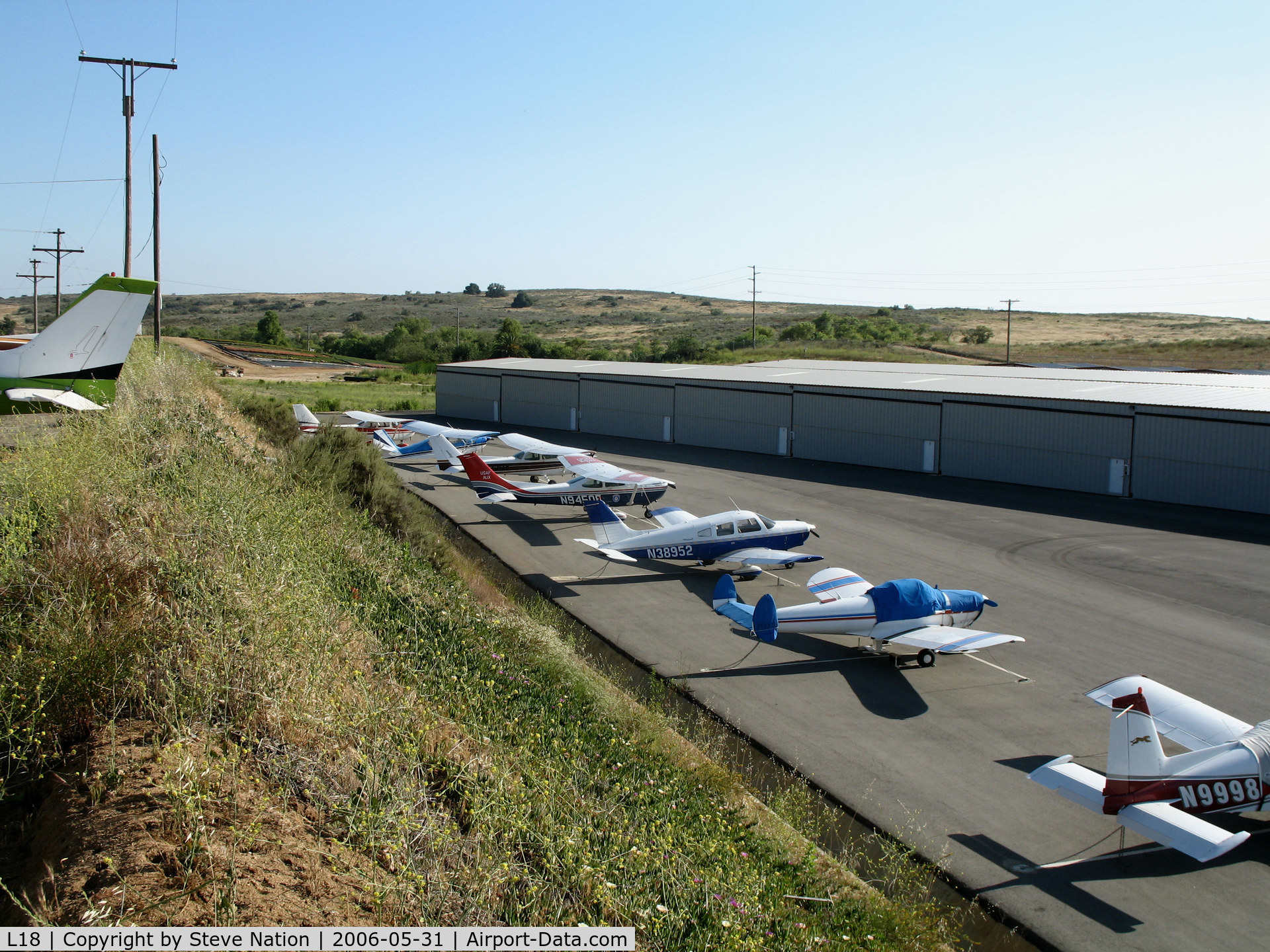 Fallbrook Community Airpark Airport (L18) - Flight-line from one of 