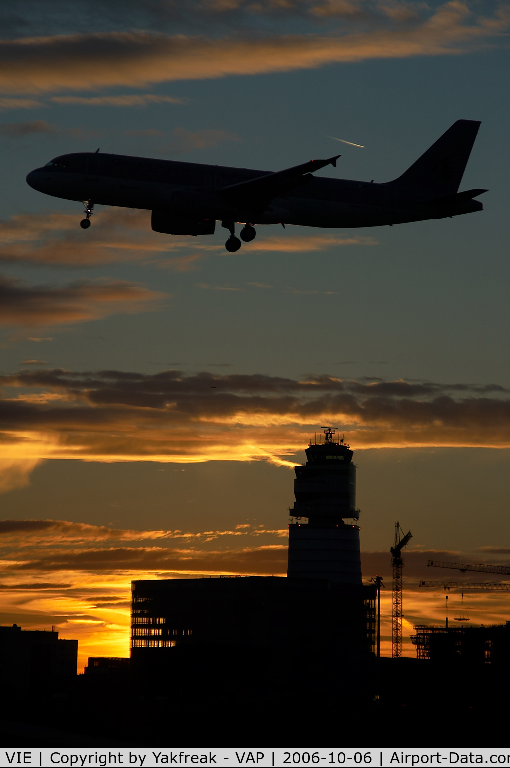 Vienna International Airport, Vienna Austria (VIE) - Sunset over vienna