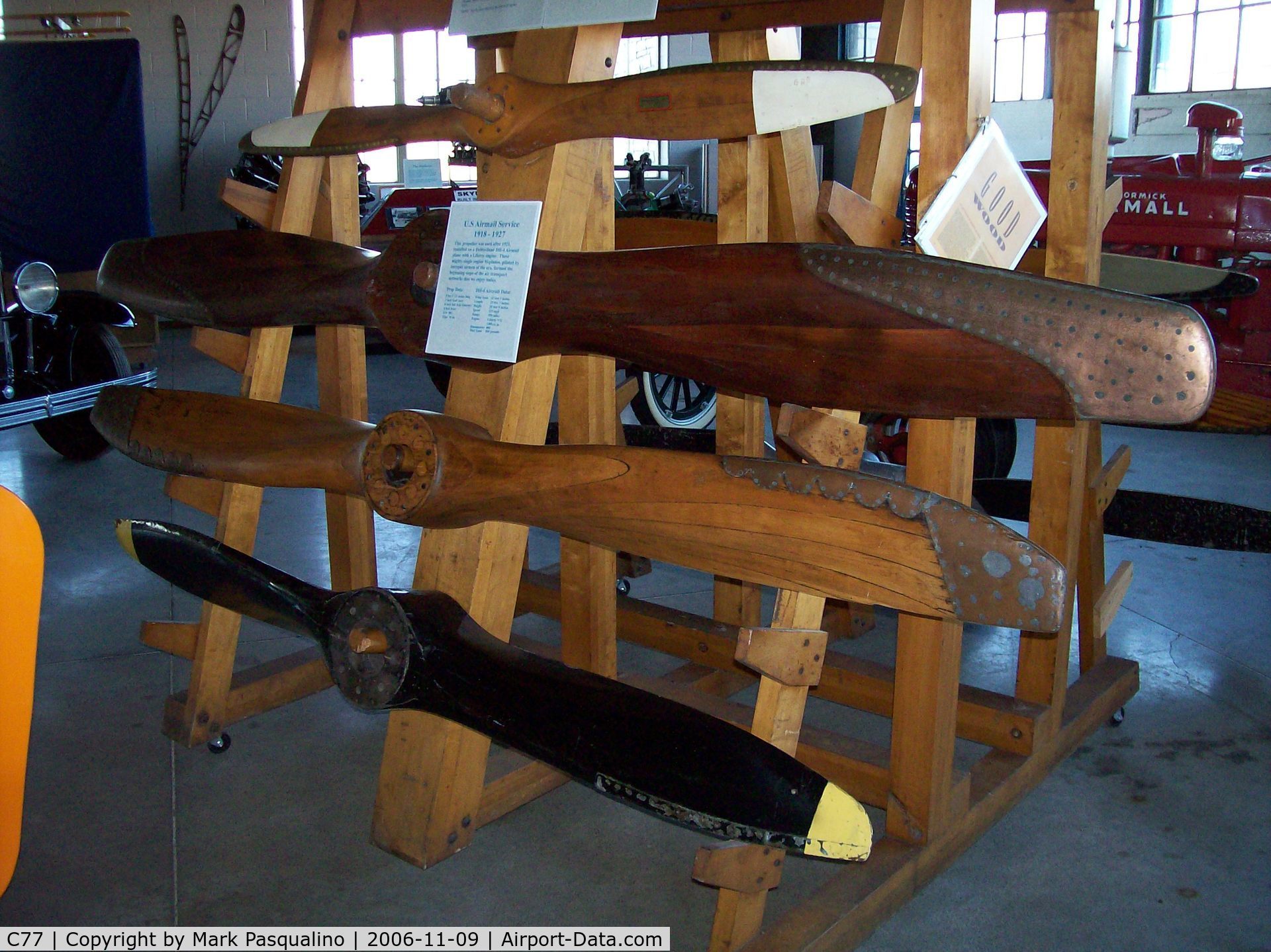 Poplar Grove Airport (C77) - Old propellers on display at air museum