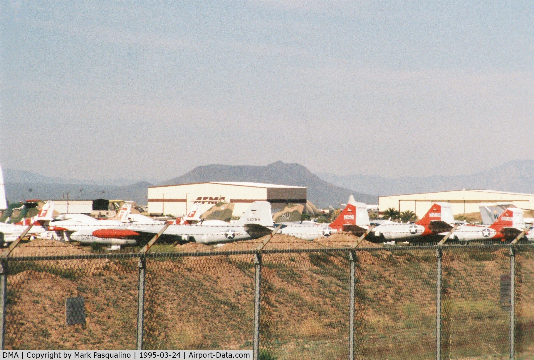 Davis Monthan Afb Airport (DMA) - B-57 aircraft in storage