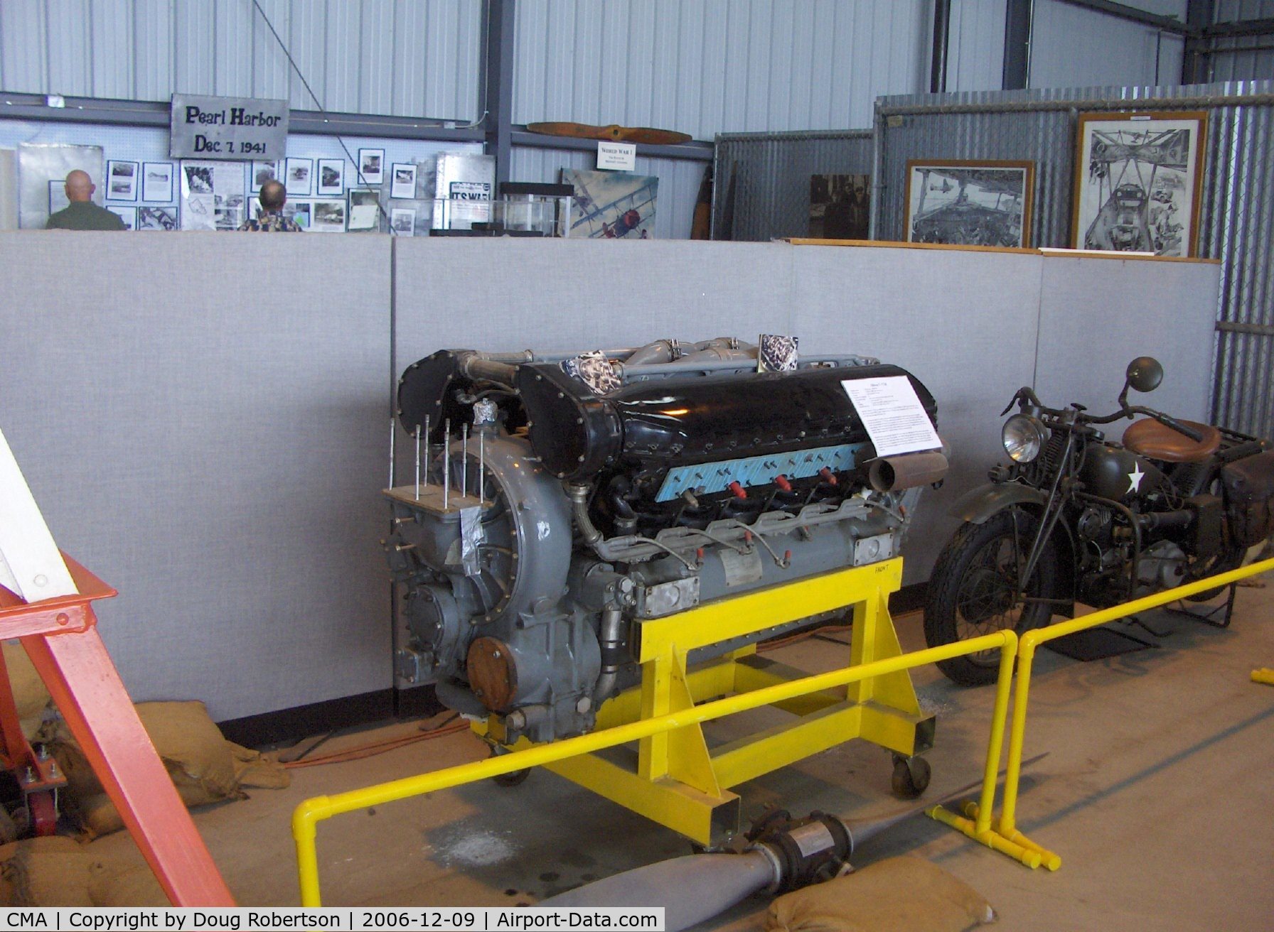 Camarillo Airport (CMA) - Allison V-1710 1,325 horsepower V-12 cylinder aircraft engine in CAF Museum