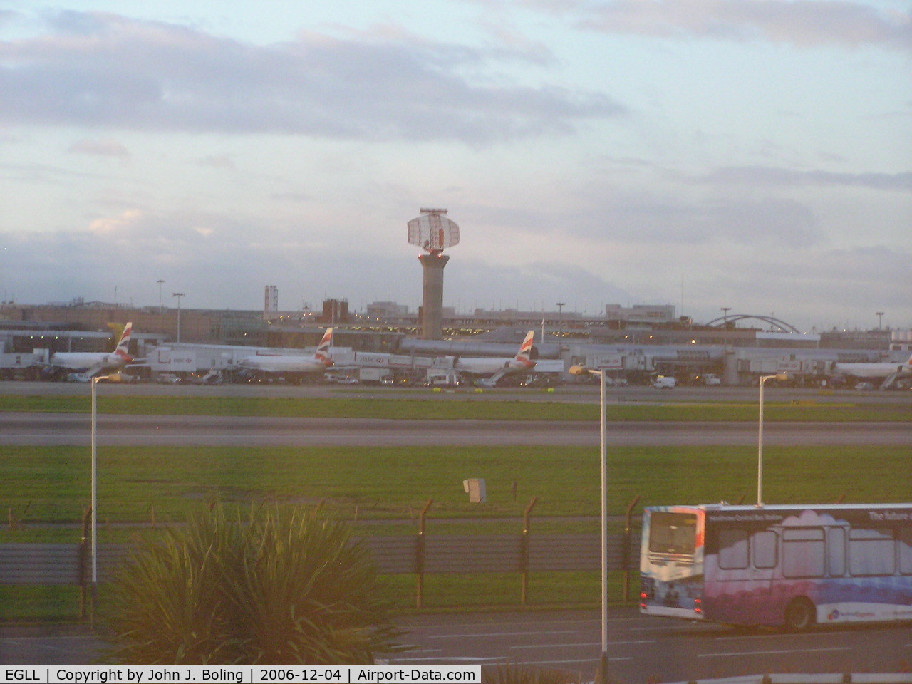 London Heathrow Airport, London, England United Kingdom (EGLL) - Terminal 1 and runway 27R at Heathrow.