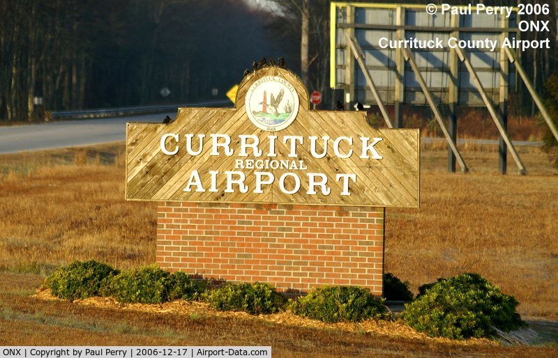Currituck County Regional Airport (ONX) - The welcome sign, complete with a seal