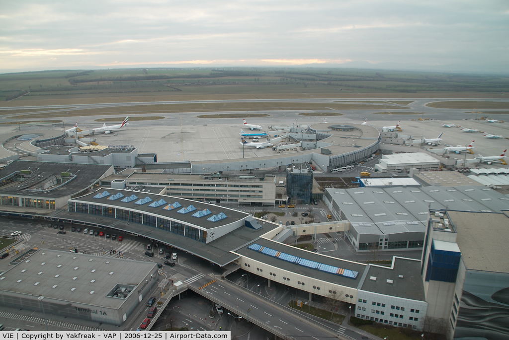 Vienna International Airport, Vienna Austria (VIE) - Airport overview from the tower