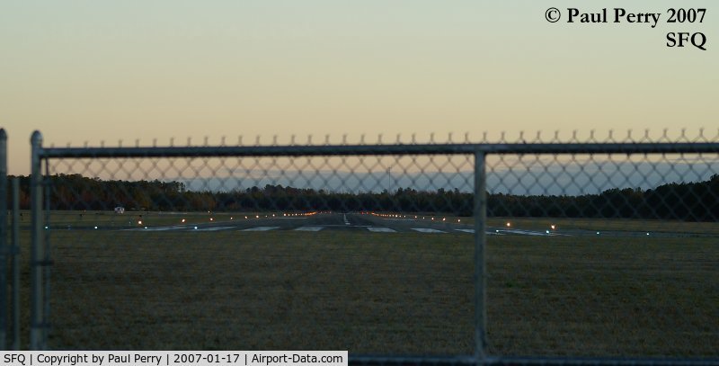 Suffolk Executive Airport (SFQ) - Looking down RWY4, shortly after sunrise