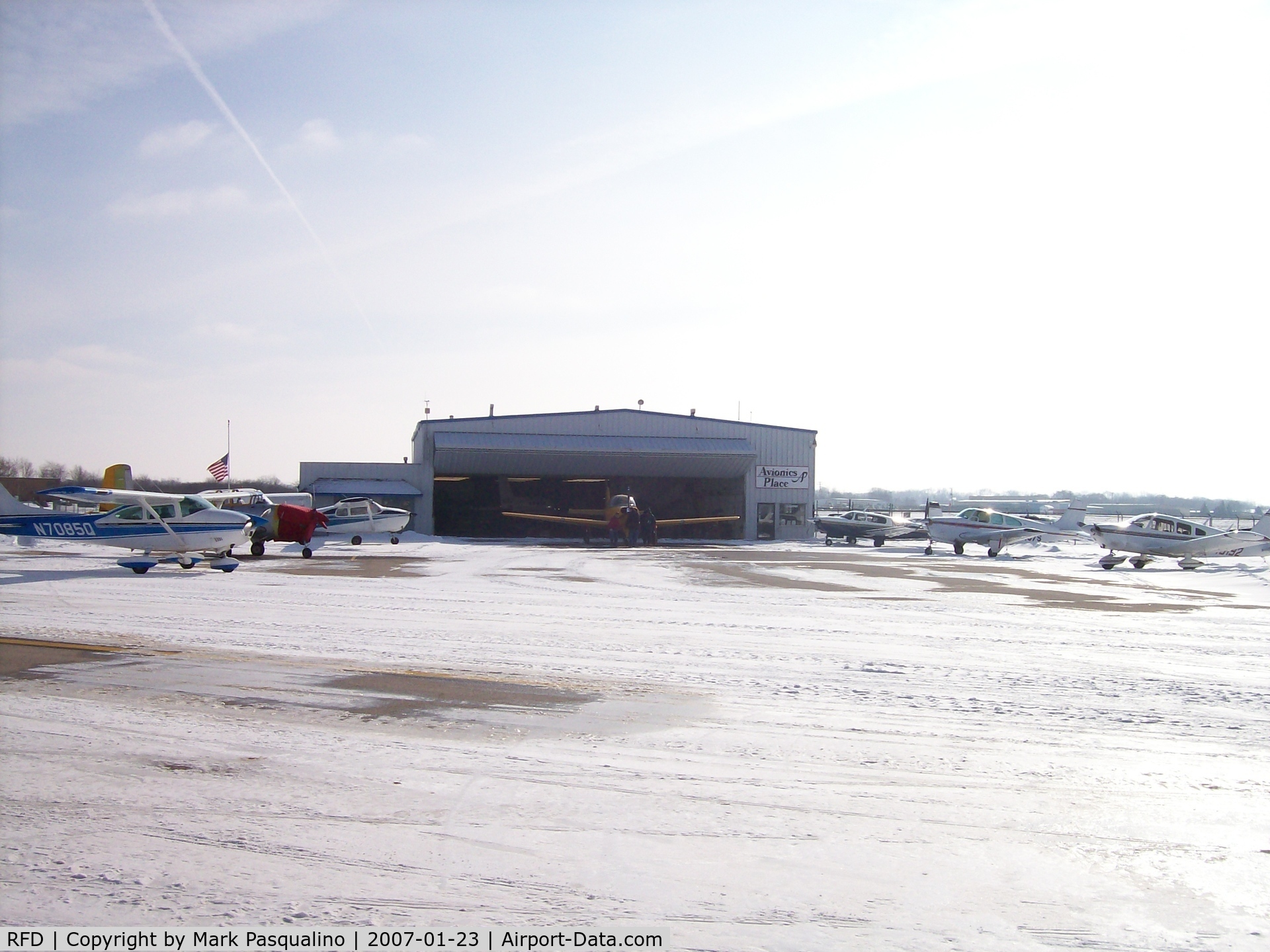 Chicago/rockford International Airport (RFD) - Avionics Place ramp