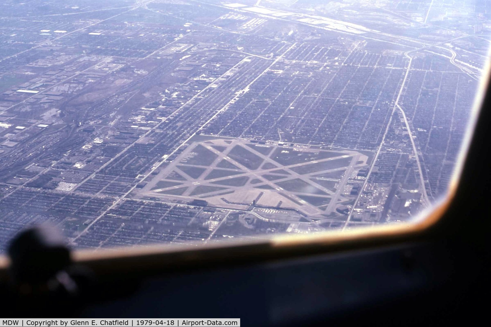 Chicago Midway International Airport (MDW) - As seen from a TWA Boeing 707 jump seat