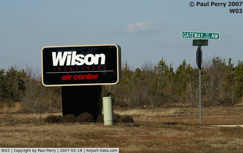 Wilson Industrial Air Center Airport (W03) - Wilson's new sign.  Very modern