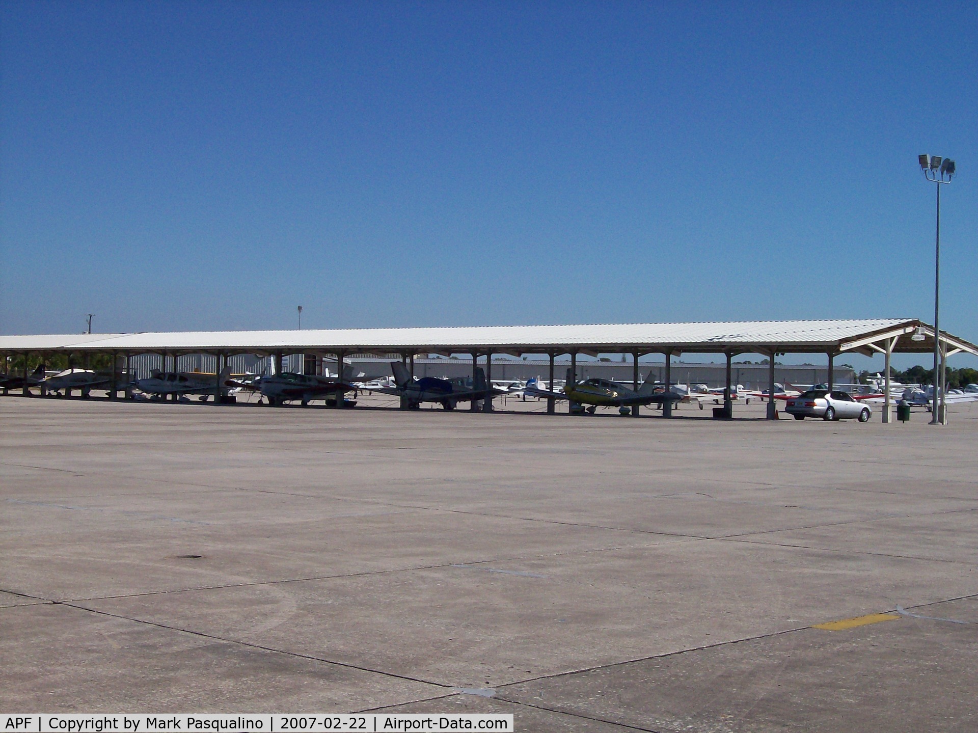 Naples Municipal Airport (APF) - Open hangar at Naples, FL