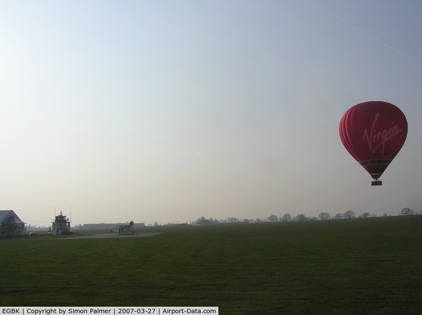 Sywell Aerodrome Airport, Northampton, England United Kingdom (EGBK) - Evening balloon flight at Sywell