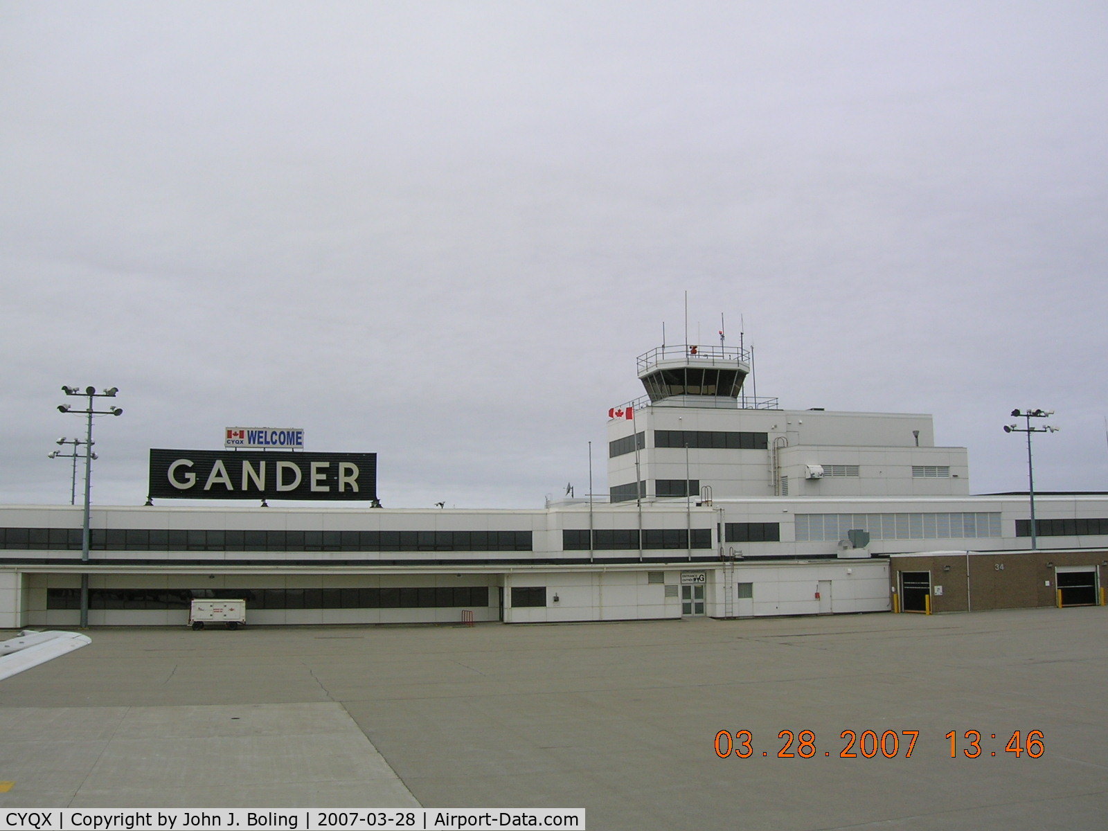 Gander International Airport, Gander, Newfoundland and Labrador Canada (CYQX) - Terminal at Gander, Newfoundland