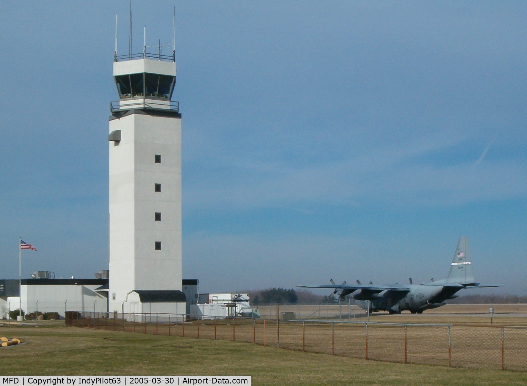 Mansfield Lahm Regional Airport (MFD) - Ohio ANG C-130 near tower