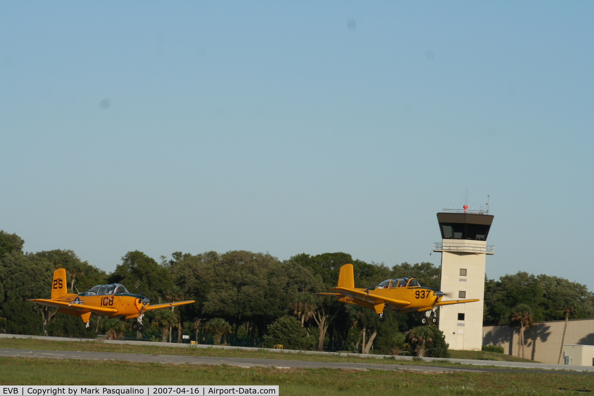 New Smyrna Beach Municipal Airport (EVB) - T-34 aircraft on final