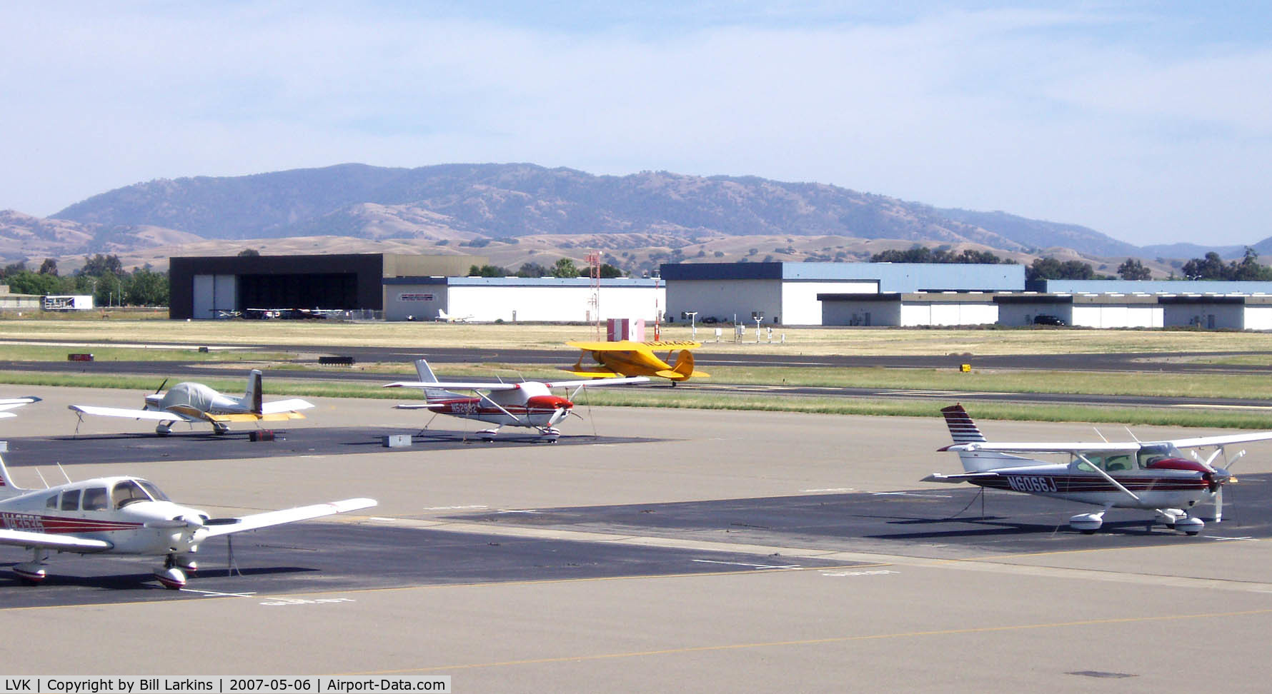 Livermore Municipal Airport (LVK) - Looking SE from N side of field.