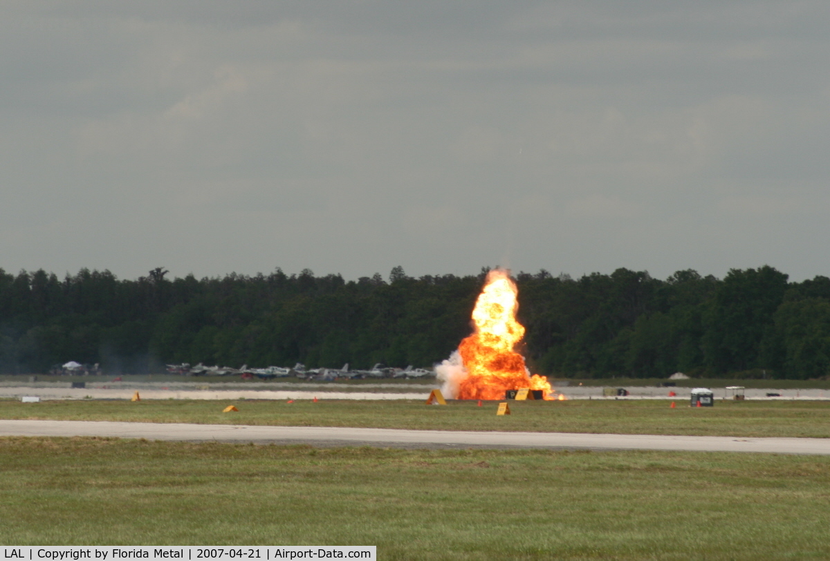 Lakeland Linder Regional Airport (LAL) - pyros during P-51 demo