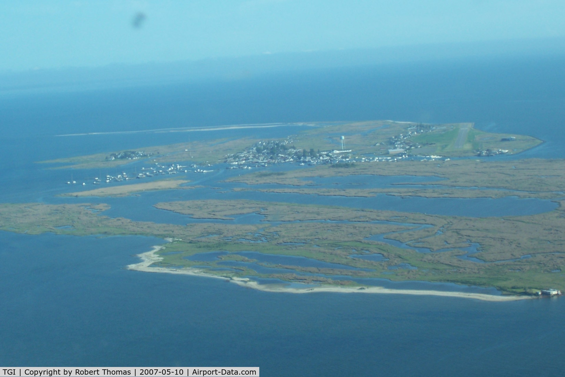 Tangier Island Airport (TGI) - Most of TGI, runway 20 to the right