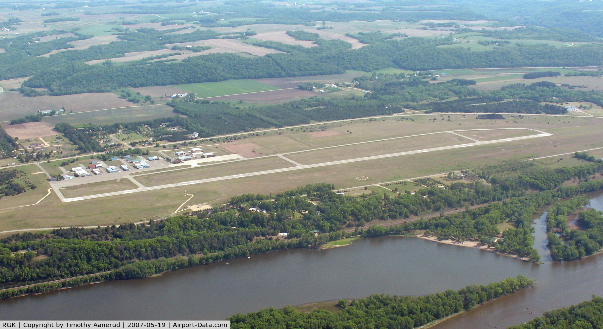 Red Wing Regional Airport (RGK) - From the west, a Minnesota Airport that is actually in Wisconsin