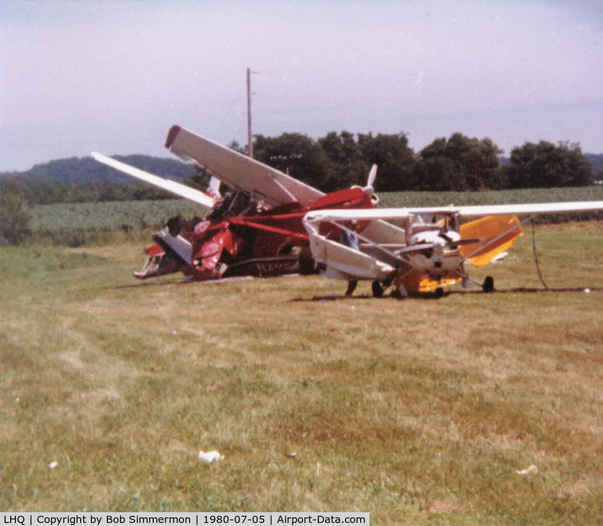 Fairfield County Airport (LHQ) - Tornado damage - Four of eight severely damaged planes.