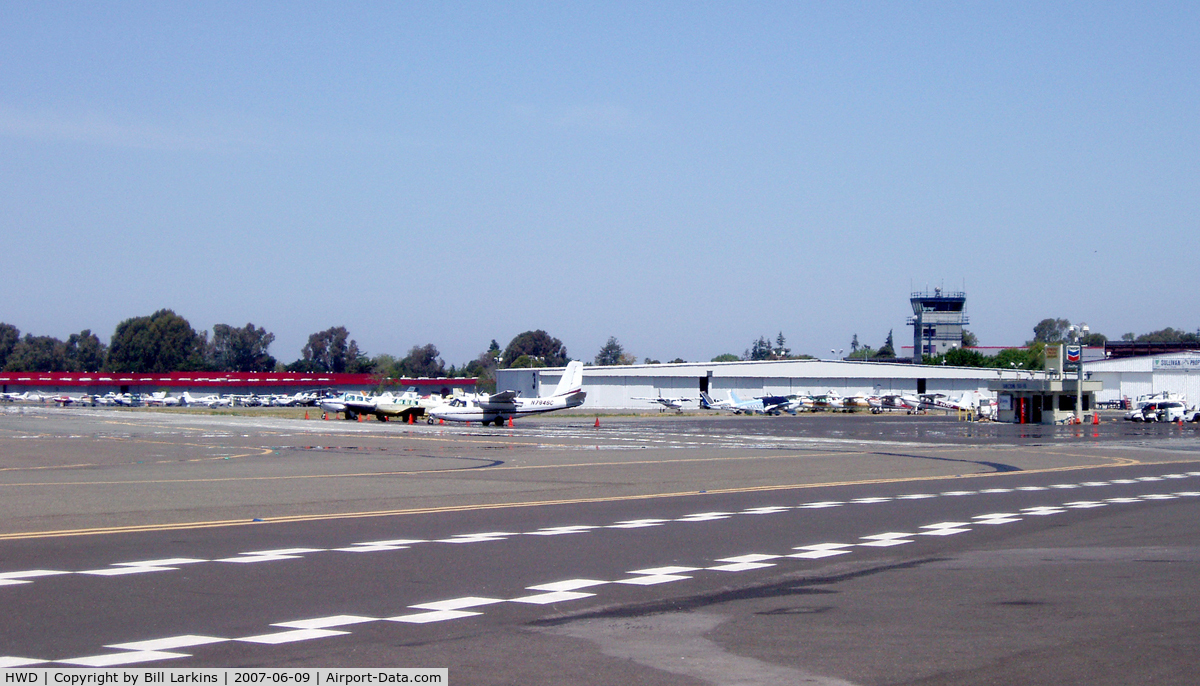 Hayward Executive Airport (HWD) - NW area of airport. The jagged lines are for an auto lane.