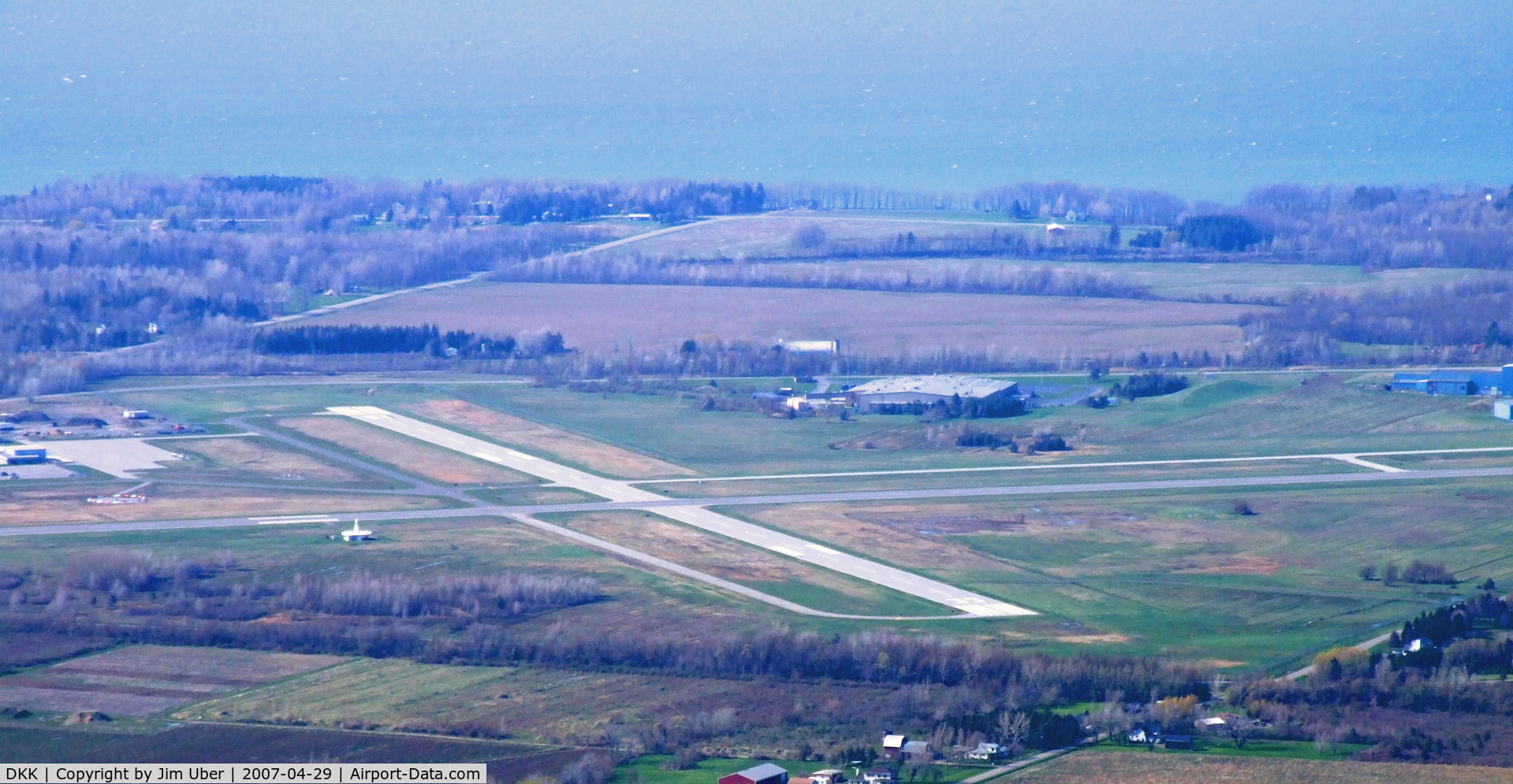 Chautauqua County/dunkirk Airport (DKK) - Lake Erie in the background