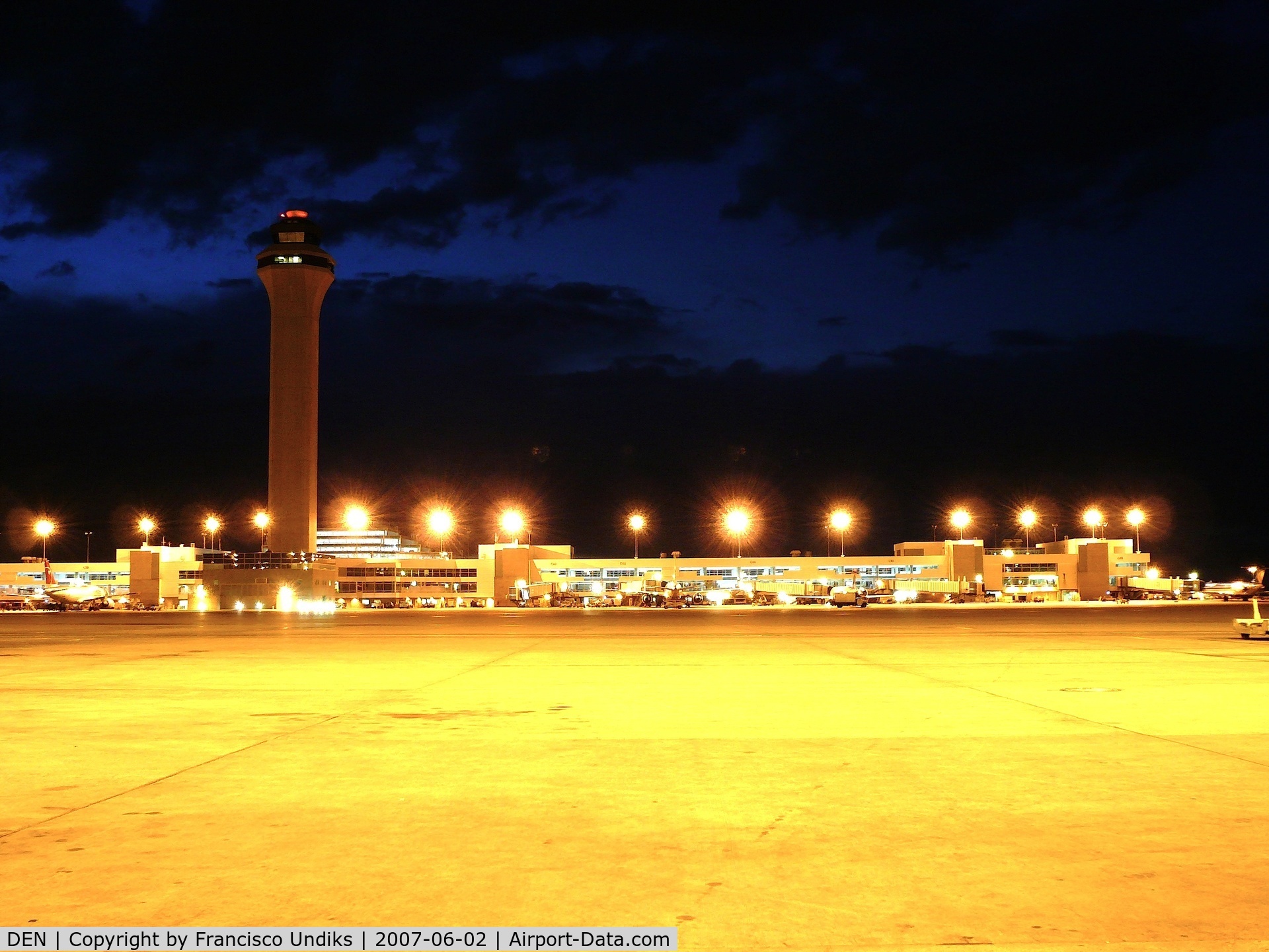 Denver International Airport (DEN) - B39 view of control tower.