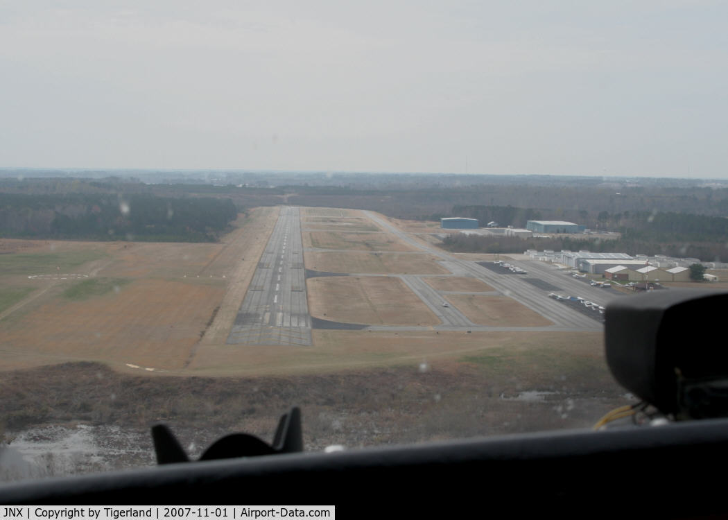 Johnston County Airport (JNX) - Cessna 170 final approach with Mr. Monroe.